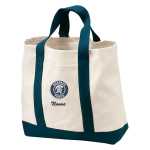 Products Tote 2 tone canvas tote embroidered logo