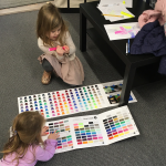girls shop color paletts selection