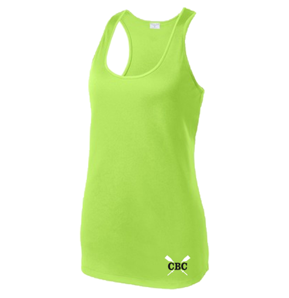 products tank tops perfomance racer back safety yello