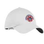 white cotton twill hat logo