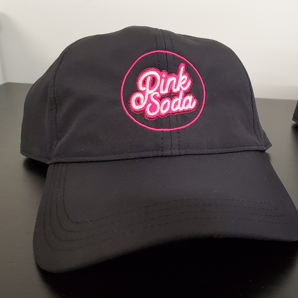 pink soda hat embroidery